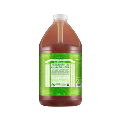 Dr. Bronner's Organic Sugar Soap Refill 4-in-1 Lemongrass Lime (Pump) 1.9L